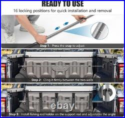 FEIMIRE Inshore Rod Holder Truck Bed, Fixed Truck Bed Fishing Rod RackAluminum