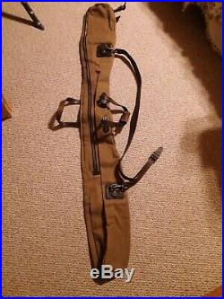 Filson fly fishing rod holder tin cloth bridle leather 60 inch