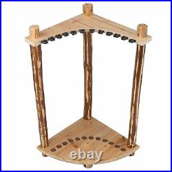 Fisherman 12 Fishing Rod Rest Holders Home Corner Wood Storage Rack BRANDNEW