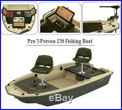 Fishing Boat Bass 2 Person With Seat Chairs Motor Mount Rod Holders Lake River