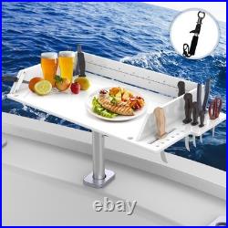 Fishing Boat Cutting Board, Bait Board with 360° Adjustable Rod Holder
