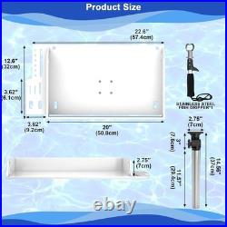 Fishing Boat Cutting Board, Bait Board with 360° Adjustable Rod Holder