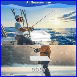 Fishing Boat Cutting Board, Bait Board with 360° Adjustable Rod Holder