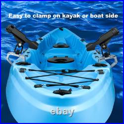 Fishing Boat Rods Holder with Large Clamp Opening 360 Degree Adjustable