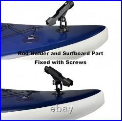 Fishing Boat Rods Holder with Large Clamp Opening 360 Degree Adjustable