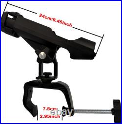 Fishing Boat Rods Holder with Large Clamp Opening 360 Degree Adjustable