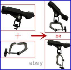 Fishing Boat Rods Holder with Large Clamp Opening 360 Degree Adjustable Fishing Boat Rods Holder with Large Clamp Opening 360 Degree Adjustable