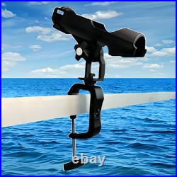 Fishing Boat Rods Holder with Large Clamp Opening 360 Degree Adjustable