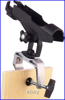 Fishing Boat Rods Holder with Large Clamp Opening 360 Degree Adjustable