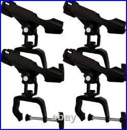 Fishing Boat Rods Holder with Large Clamp Opening 360 Degree Adjustable