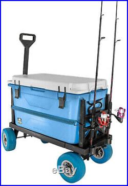 Fishing Cart, Mighty Max Fishing Cart for Cooler Caddy & Fishing Poles (Blue)