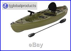 Fishing Kayak, Paddle, Olive, Sit On Top, Rod Pole Holders, Padded, Angler 100
