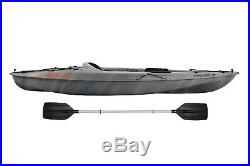 Fishing Kayak with Paddle Angler Gray Swirl Sit-On Lake Ocean Pond Rod Holder 10