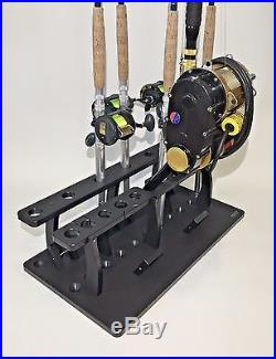 Fishing Pole Holder for 17 Deep Drop Rods Plus a 5 Curved Butt with elect. Reels