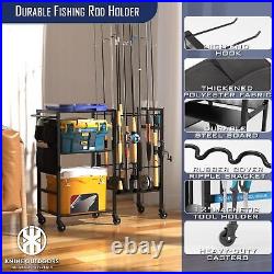 Fishing Pole Holders for Garage, 12 Fishing Rod Holders, Fishing Rod Storage