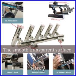 Fishing Rod Base 5 Tube Rod Holder Adjustable For Rails Rod Rest Holder