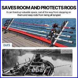 Fishing Rod Holder 180° Adjustable for Boat & Pontoon Secure 4 Storage