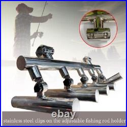 Fishing Rod Holder 5 Tube Holders for Rails 1''-1-1/4'' Rocket Launcher