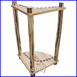Fishing Rod Holder Corner Rack 12 Rods Organize Poles Easy Access Wood Stand New