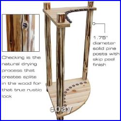 Fishing Rod Holder Corner Rack 12 Rods Organize Poles Easy Access Wood Stand New