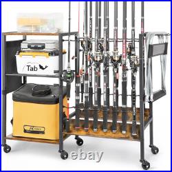 Fishing Rod Holder Fishing Gear Equipment Tackle Cart Fishing Pole Organizer