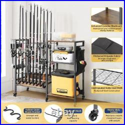 Fishing Rod Holder Fishing Gear Equipment Tackle Cart Fishing Pole Organizer