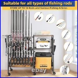 Fishing Rod Holder Fishing Gear Equipment Tackle Cart Fishing Pole Organizer