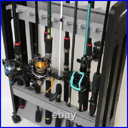 Fishing Rod Holder, Fishing Pole Holders for Garage, Gray
