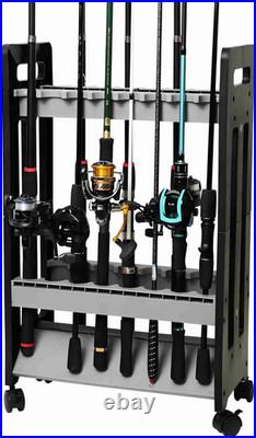 Fishing Rod Holder, Fishing Pole Holders for Garage, Gray