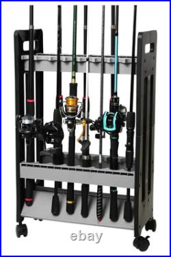 Fishing Rod Holder, Fishing Pole Holders for Garage, Rod Holder for 16 Rod and Ree