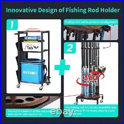 Fishing Rod Holder Garage 360 Degree Rotating Fishing Pole Holders for Gara