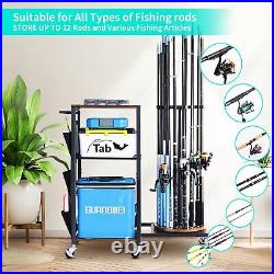 Fishing Rod Holder Garage 360 Degree Rotating Fishing Pole Holders for Gara