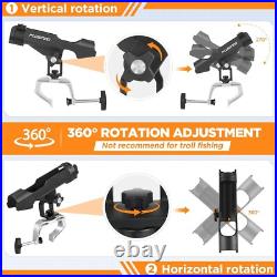 Fishing Rod Holder Plastic 4-Pack 360° Adjustable Boat Accessory Heavy Duty Fishing Rod Holder Plastic 4-Pack 360° Adjustable Boat Accessory Heavy Duty