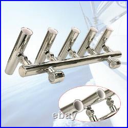 Fishing Rod Holder Rocket Launcher Highly Polished Stainless Steel 5 Tube