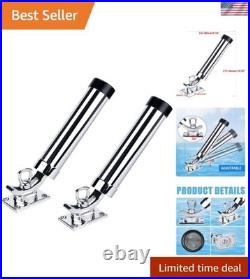Fishing Rod Holder Set of 2 Marine Grade 316 Stainless Steel Adjustable