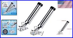Fishing Rod Holder Set of 2 Marine Grade 316 Stainless Steel Adjustable