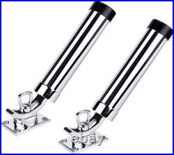 Fishing Rod Holder Set of 2 Marine Grade 316 Stainless Steel Adjustable