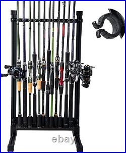 Fishing Rod Holder Standing Pole Storage Organizer Adjustable 24 Fishing Rods