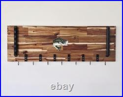 Fishing Rod Holder Wall Mount 6 Rod Storage Rack with Reel Organizer Heavy D