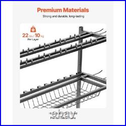 Fishing Rod Holder for 15-Rods, Mobile Fishing Pole Rack Cart with Wheels, Fish