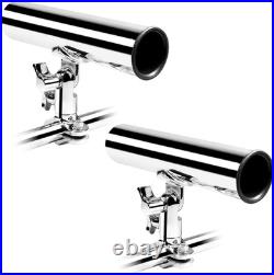Fishing Rod Holder for Boat, Stainless Steel 316 Rail Mount Clamp Fishing Rod Ho