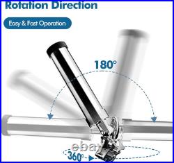 Fishing Rod Holder for Boat, Stainless Steel 316 Rail Mount Clamp Fishing Rod Ho