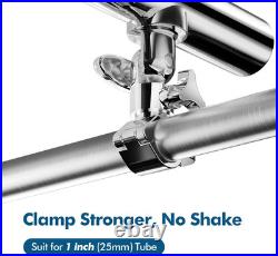 Fishing Rod Holder for Boat, Stainless Steel 316 Rail Mount Clamp Fishing Rod Ho