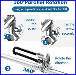Fishing Rod Holder for Boat, Stainless Steel 316 Rail Mount Clamp Fishing Rod Ho