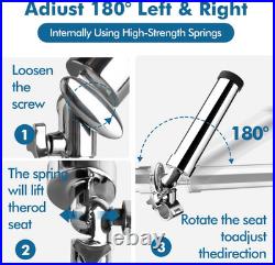 Fishing Rod Holder for Boat, Stainless Steel 316 Rail Mount Clamp Fishing Rod Ho