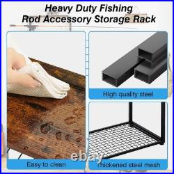 Fishing Rod Holder for Garage, Fishing Pole holders Hold up to 9 Rods, 3 Tier