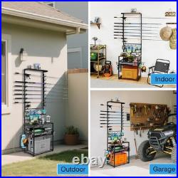 Fishing Rod Holder for Garage, Fishing Pole holders Hold up to 9 Rods, 3 Tier