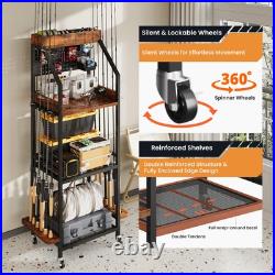 Fishing Rod Holder for Garage with Hooks & Pegboard, 3-Tier Fishing Pole Rack