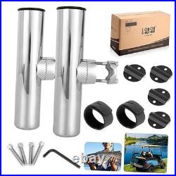 Fishing Rod Holder for Golf Cart, Stainless Steel Rod Holder Side Mount 7/8 Fishing Rod Holder for Golf Cart, Stainless Steel Rod Holder Side Mount 7/8