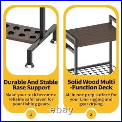 Fishing Rod Holder for Ground Stand Fishing Pole Holders 28 Rods Black-28 Rods